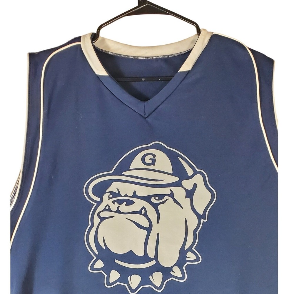 Champro Sports Bulldog Basketball Jersey Navy Blue White Mens Large Number 24